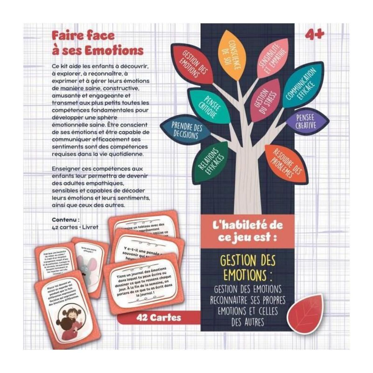 LISCIANI GIOCHI Jeu de cartes Gestion des émotions - Jeu Éducatif - LIFE SKILLS - Cartes illustrées