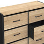 Voir la diapositive 6 : ID MARKET Commode 6 tiroirs en tissu UTAH 80 cm meuble de rangement design industriel