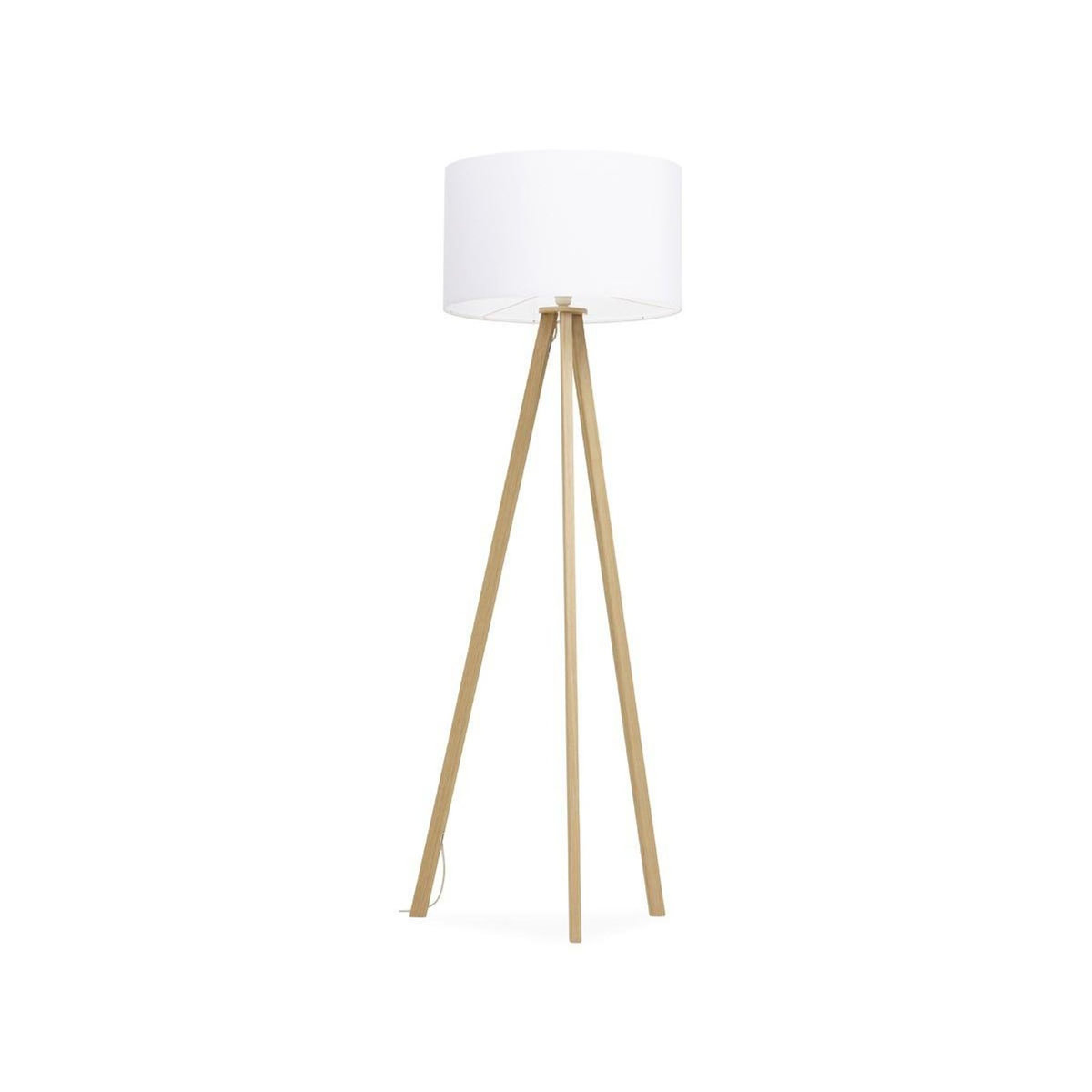 Paris Prix Lampadaire Trépied  Fidelio  159cm Naturel & Blanc