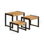Voir la diapositive 6 : VIDAXL Tables gigognes 3 pcs Bois solide de manguier