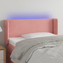 Voir la diapositive 1 : VIDAXL Tete de lit a LED Rose 103x16x78/88 cm Velours