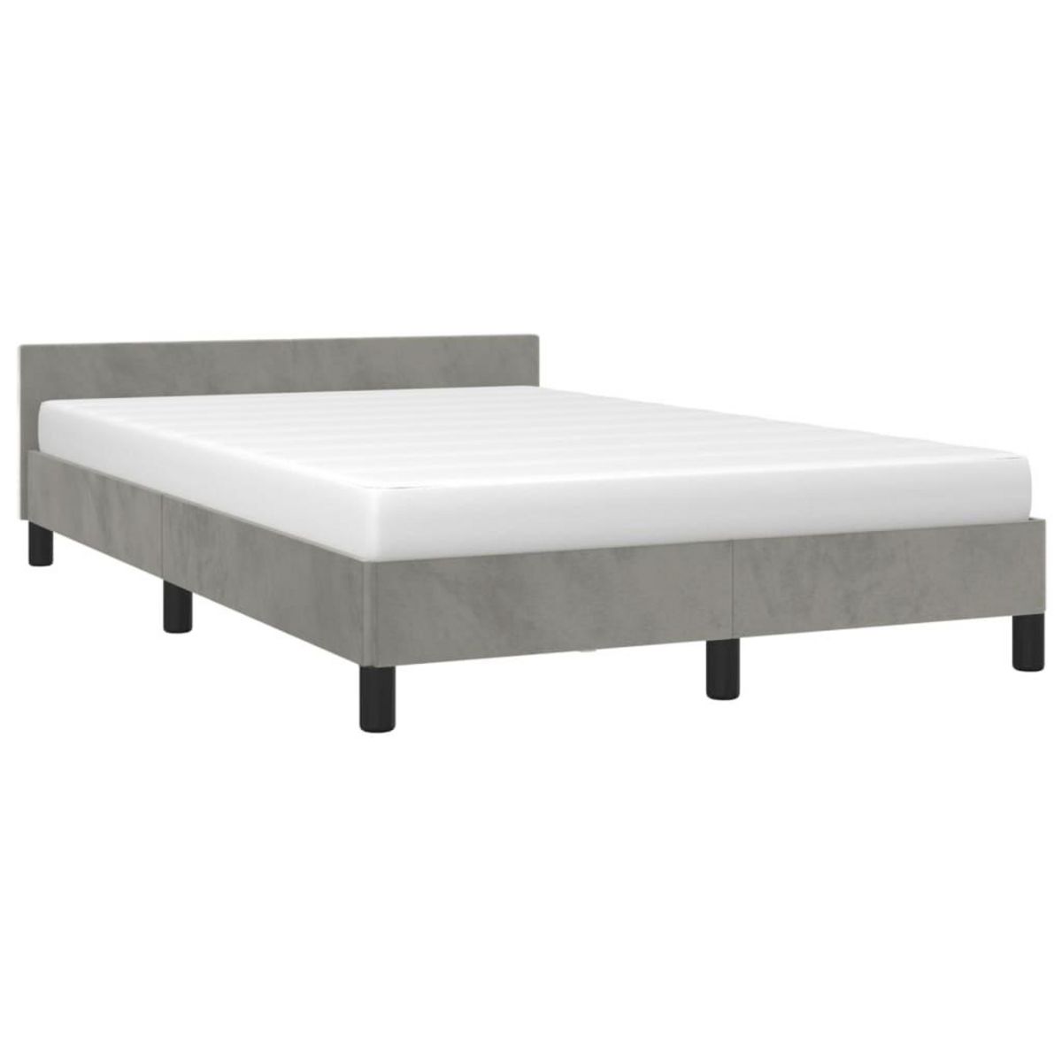 VIDAXL Cadre de lit sans matelas gris clair 120x200 cm velours