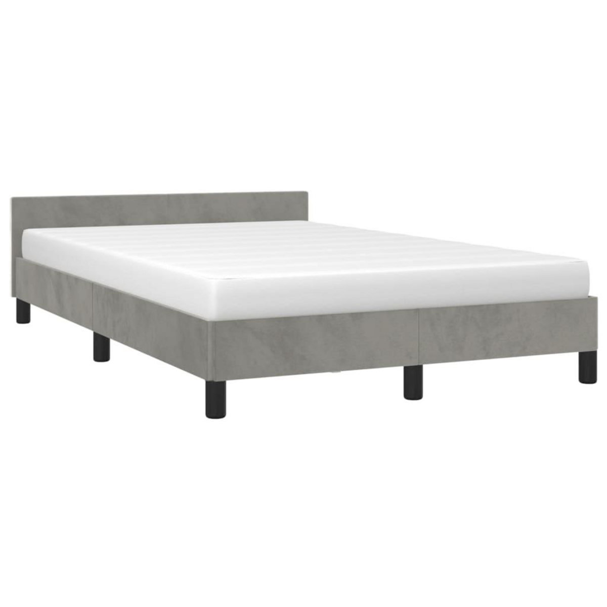 VIDAXL Cadre de lit sans matelas gris clair 120x200 cm velours