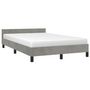 Voir la diapositive 3 : VIDAXL Cadre de lit sans matelas gris clair 120x200 cm velours