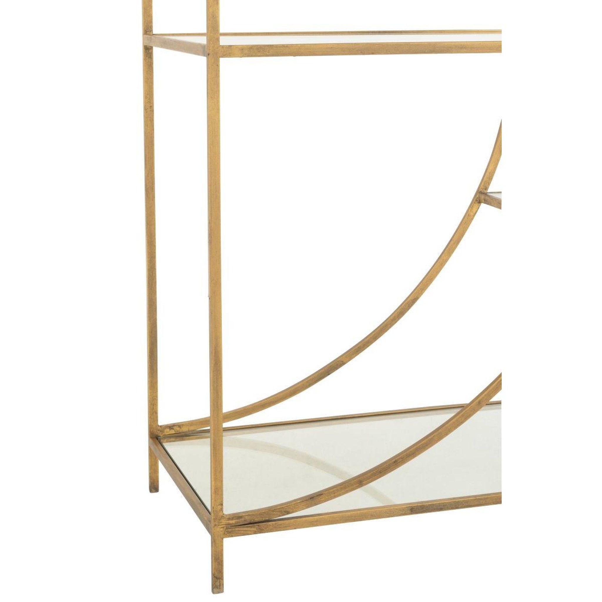 Voir la diapositive 6 : Paris Prix Étagère 6 Niveaux en Verre  Nar  200cm Doré