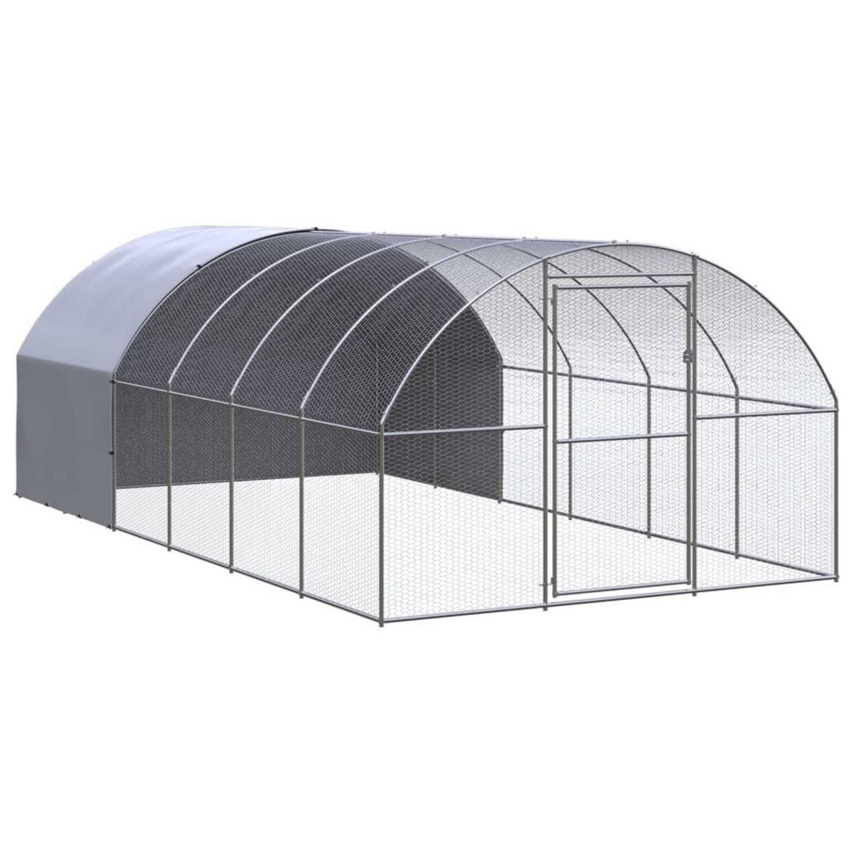 VIDAXL Poulailler d'exterieur 3x6x2 m Acier galvanise