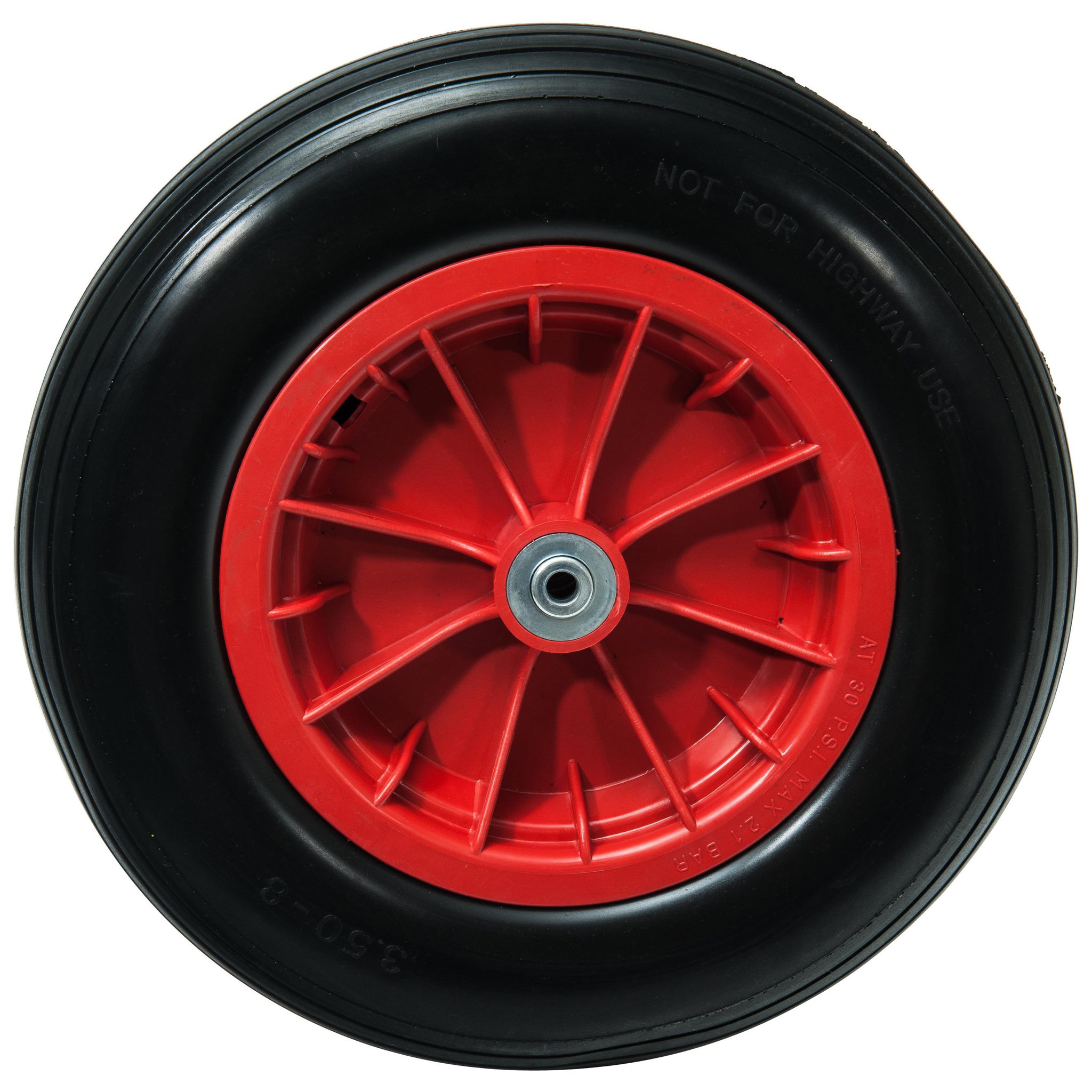 Voir la diapositive 2 :  Roue increvable 14'' 360x85  Alésage 10mm