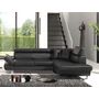 Voir la diapositive 2 : BEST MOBILIER Lisbona - canapé d'angle convertible - en pu - avec têtières réglables - droit