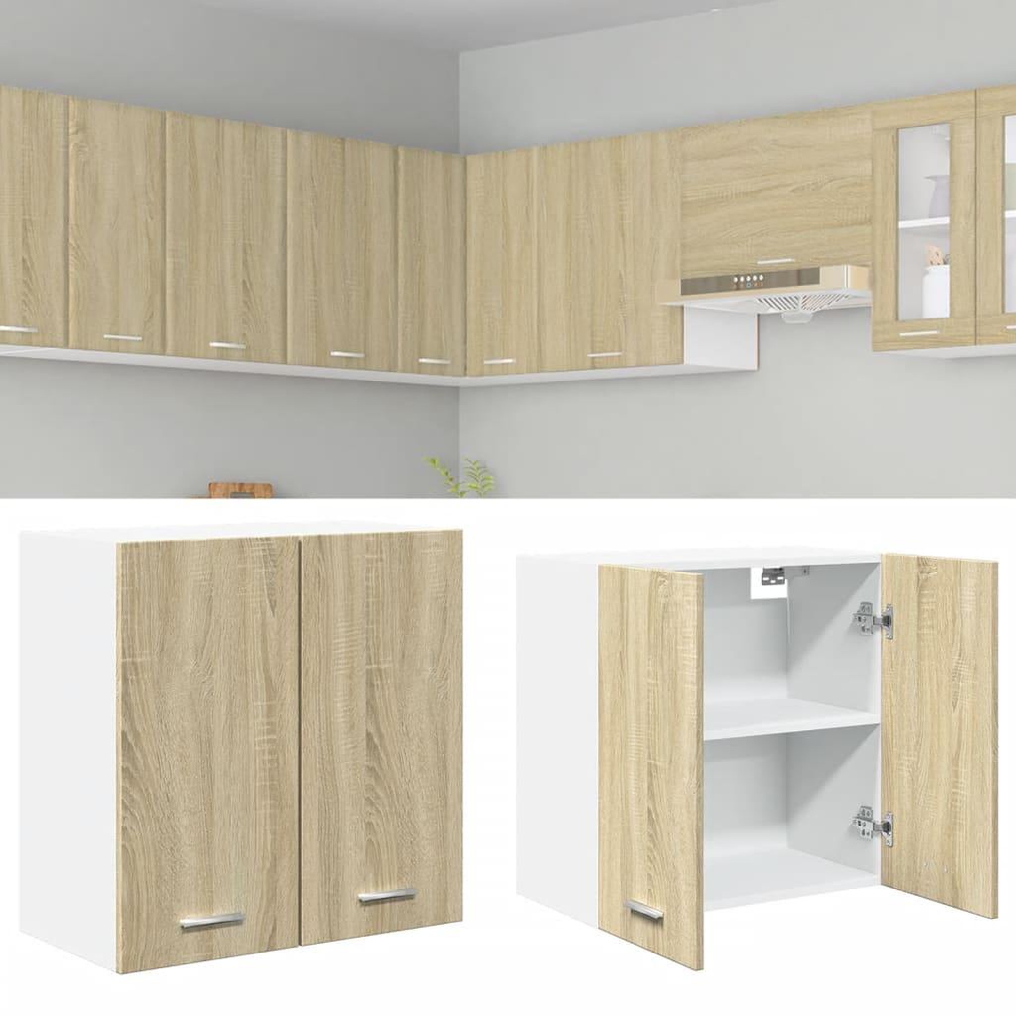 VIDAXL Armoire suspendue Chene sonoma 60x31x60 cm Agglomere