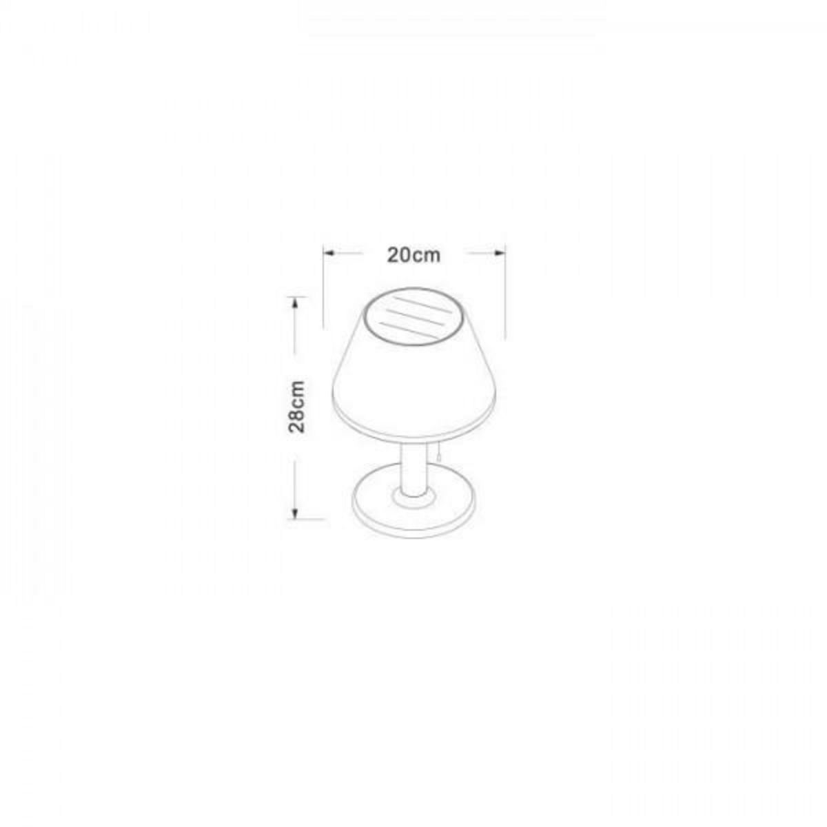 Galix Lampe de table solaire G2 tres éclairante - GALIX - 100 Lumens - Plastique et tube en inox