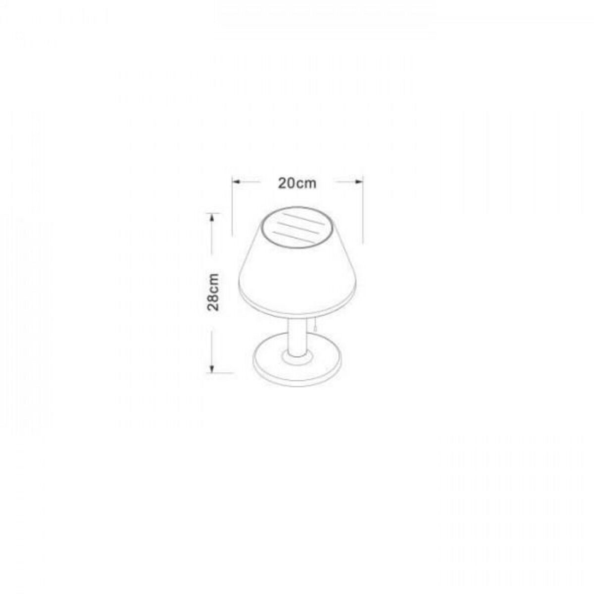 Galix Lampe de table solaire G2 tres éclairante - GALIX - 100 Lumens - Plastique et tube en inox