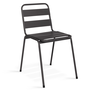 Voir la diapositive 4 : ID MARKET Salon de jardin VALENCIA en acier table 180 cm et 6 chaises empilables gris anthracite