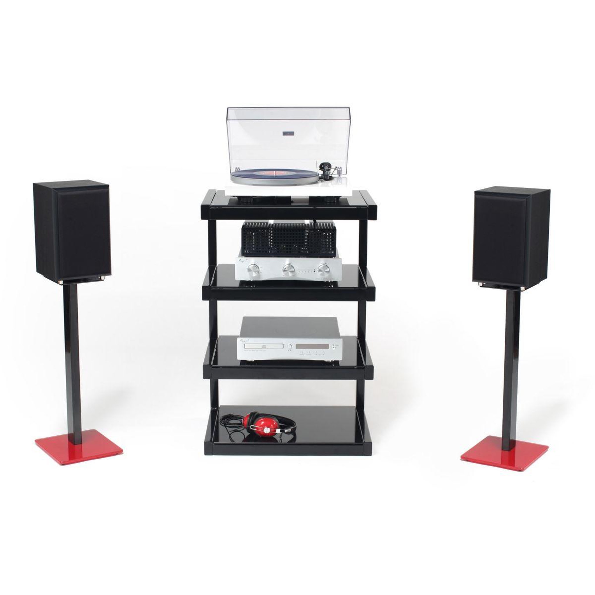 Voir la diapositive 2 : Norstone Meuble Hifi Esse Hifi - Noir