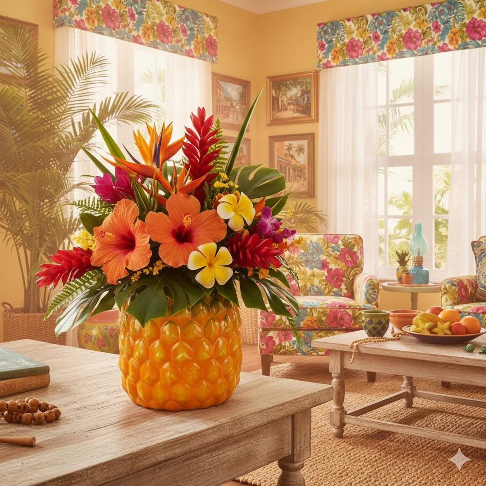 Voir la diapositive 4 : Eden Vase ananas en céramique design et moderne
