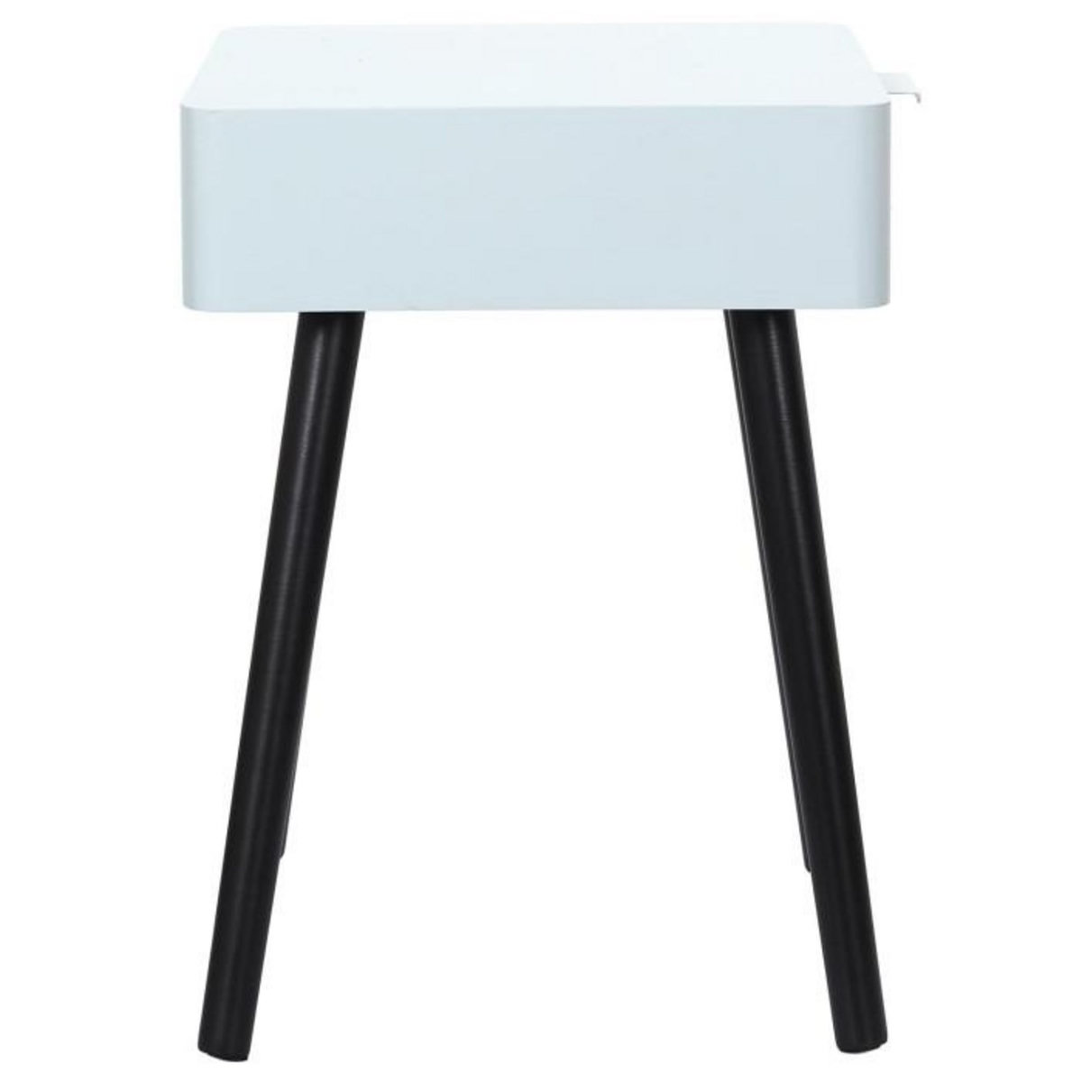 Paris Prix Table de Chevet 1 Tiroir  Bois  48cm Gris