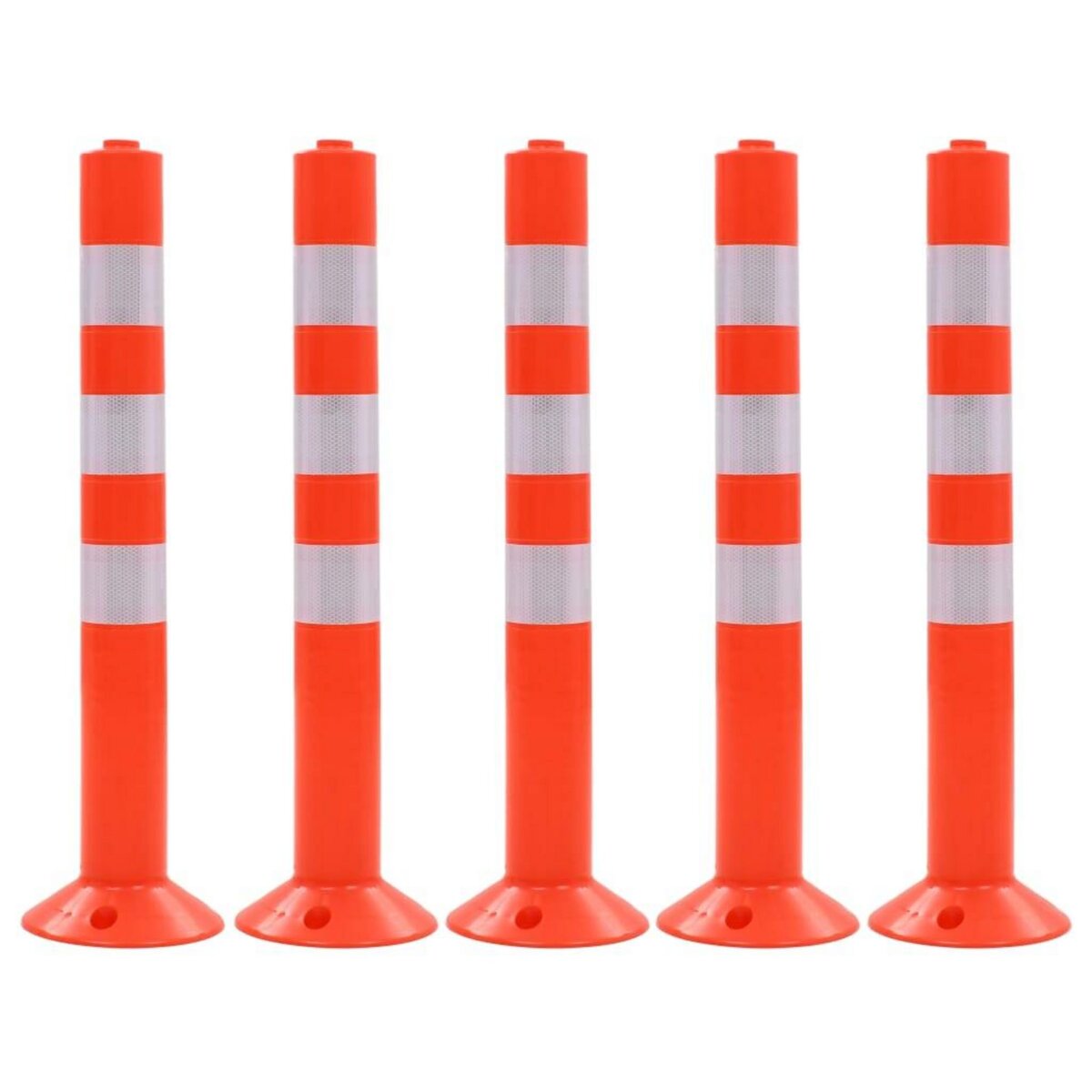 VIDAXL Borne de controle du trafic 5 pcs Plastique 75 cm