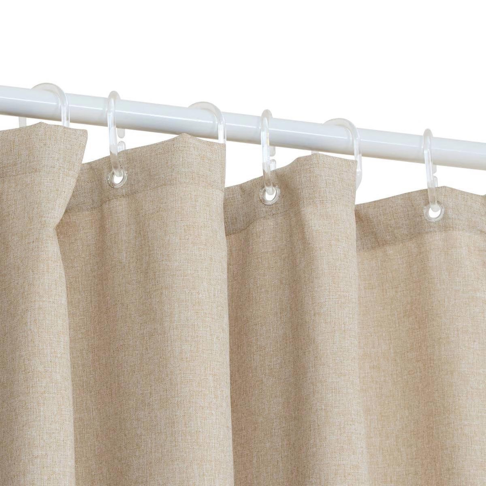 Voir la diapositive 2 : FIVE Rideau de douche uni  polly  180x180cm beige