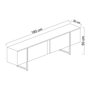 Voir la diapositive 6 : CONCEPT USINE Meuble TV anthracite et noir 2 portes 180cm LUXOR