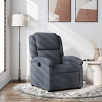 VIDAXL Fauteuil inclinable Gris fonce Velours