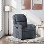 Voir la diapositive 1 : VIDAXL Fauteuil inclinable Gris fonce Velours