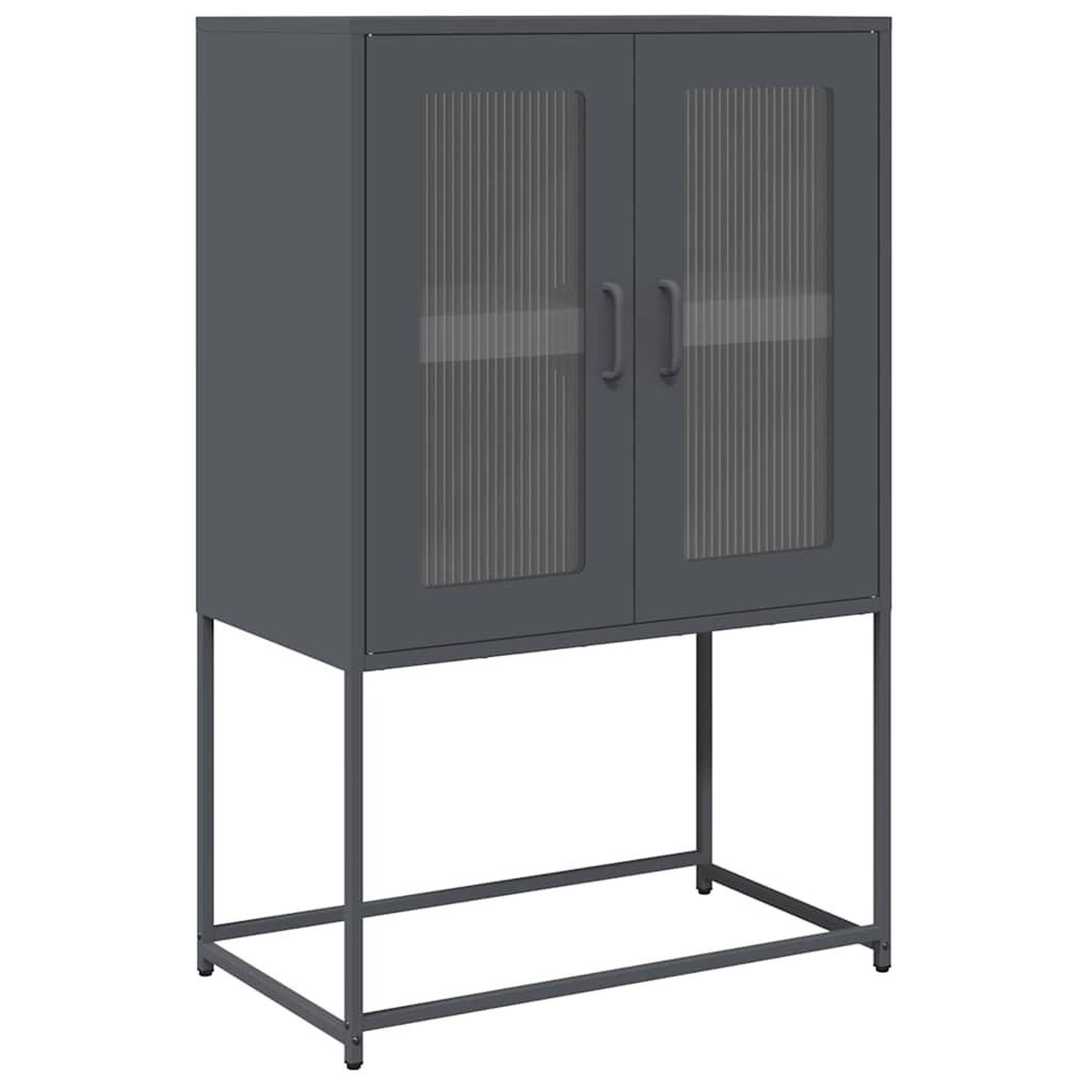 Voir la diapositive 2 : VIDAXL Buffet haut anthracite 68x39x107 cm acier