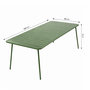 Voir la diapositive 3 : CONCEPT USINE Table de jardin 8-10 places 200cm verte BERGAME