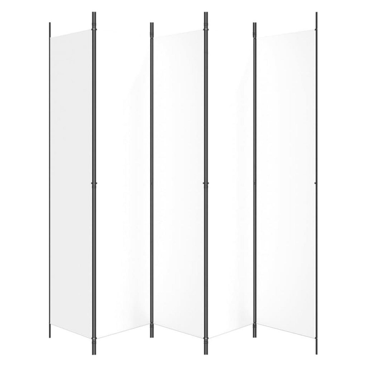 VIDAXL Cloison de separation 5 panneaux Blanc 250x220 cm Tissu