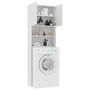 Voir la diapositive 4 : VIDAXL Meuble de machine a laver Blanc 64x25,5x190cm Bois d'ingenierie