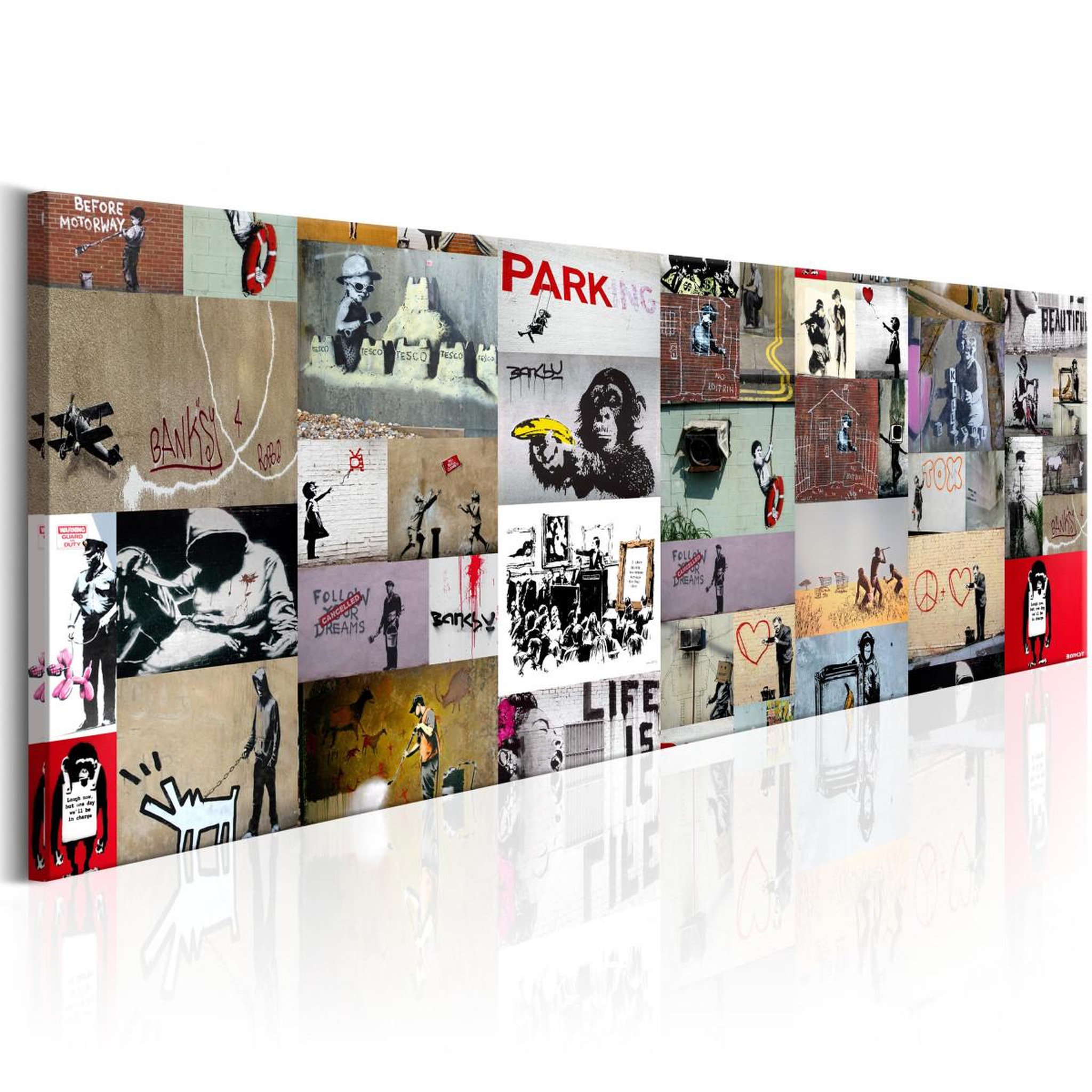 Voir la diapositive 1 : Paris Prix Tableau Imprimé  Art of Collage - Banksy II
