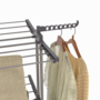 Voir la diapositive 6 : ID MARKET Séchoir à linge vertical pliable et extensible 3 niveaux MAXI capacité 40M inox et gris