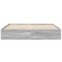 Voir la diapositive 4 : VIDAXL Cadre de lit sans matelas sonoma gris 200x200 cm