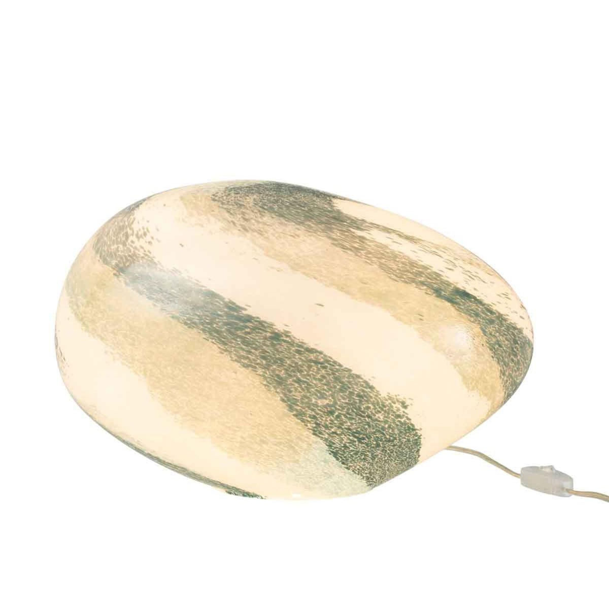 Paris Prix Lampe à Poser Ovale  Dany  40cm Bleu Vert