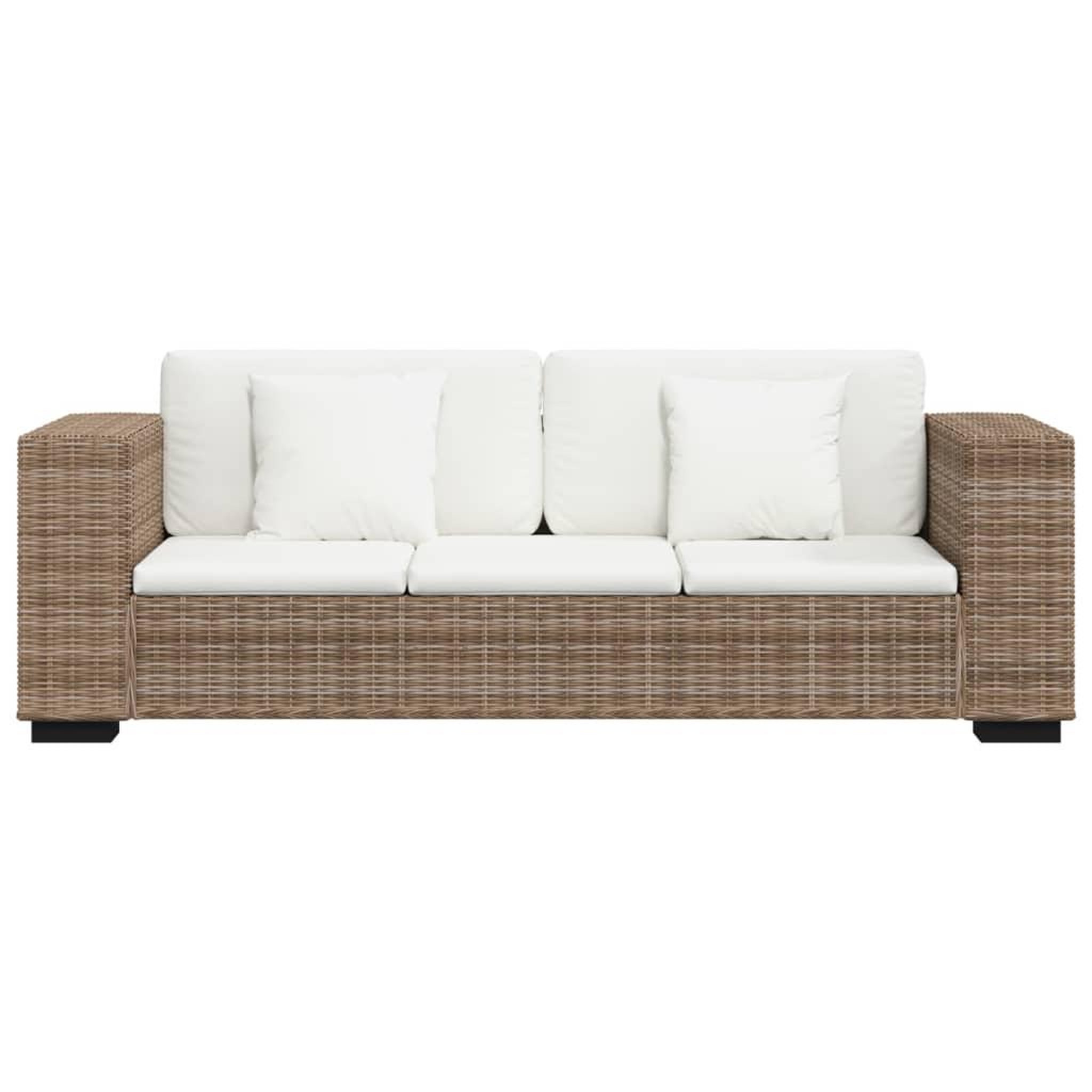 Voir la diapositive 3 : VIDAXL Ensemble de canape a 3 places 8 pieces Rotin veritable