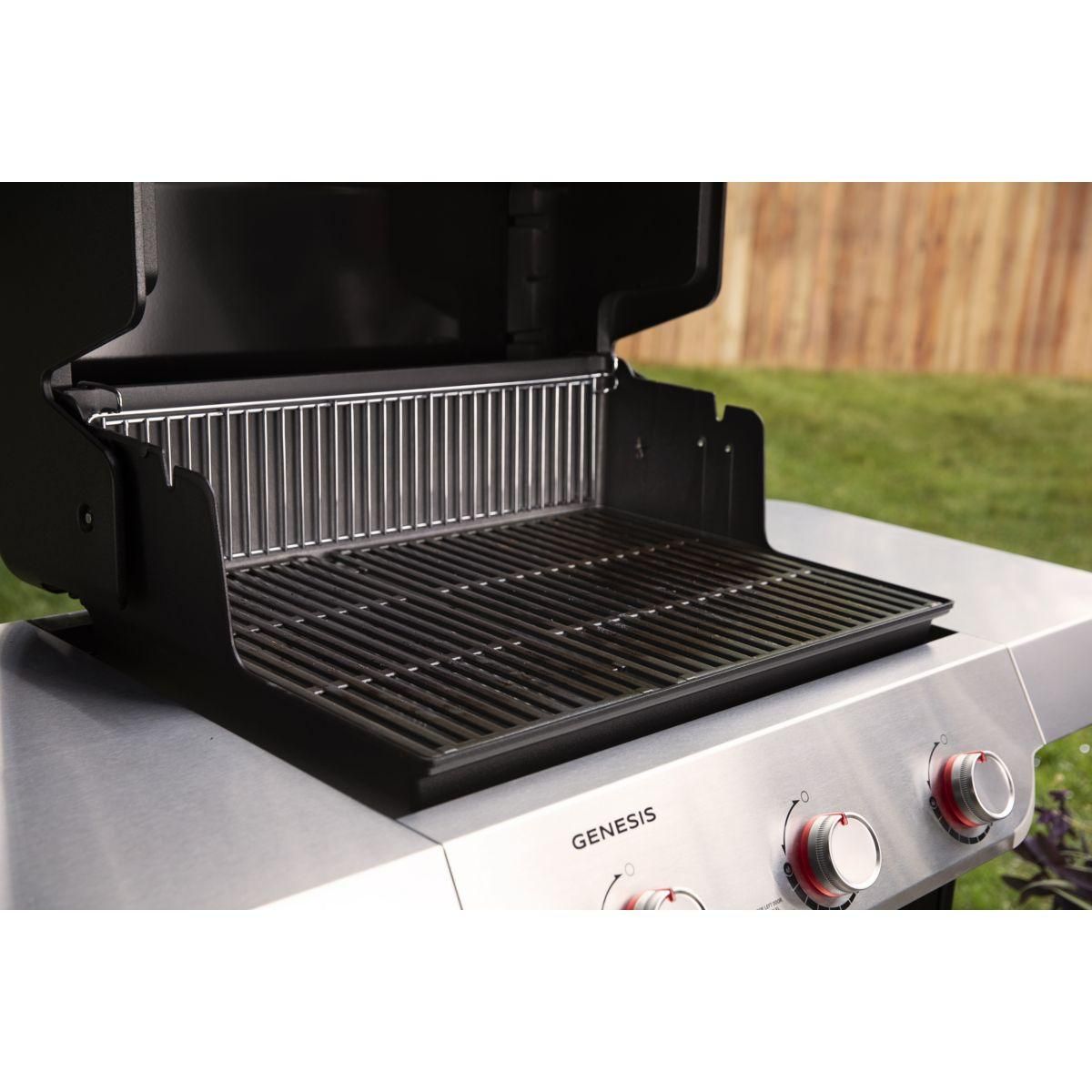 Weber Barbecue gaz Genesis E-315 noir inox 3 brûleurs sur chariot, 68x48 cm
