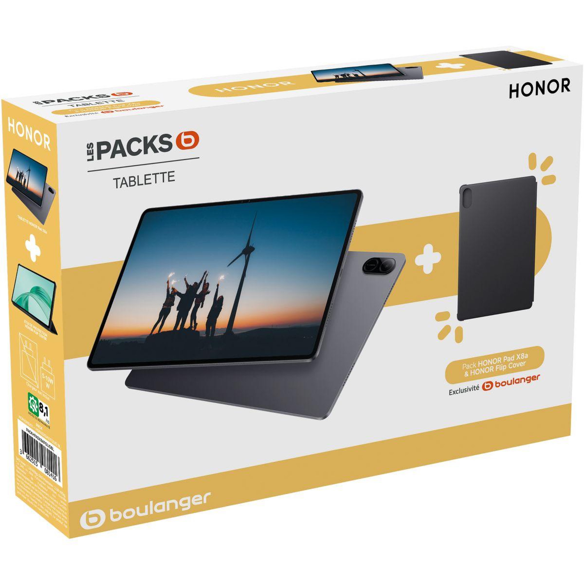 Voir la diapositive 1 : HONOR Tablette Android Pack Pad X8a + Folio Bleu