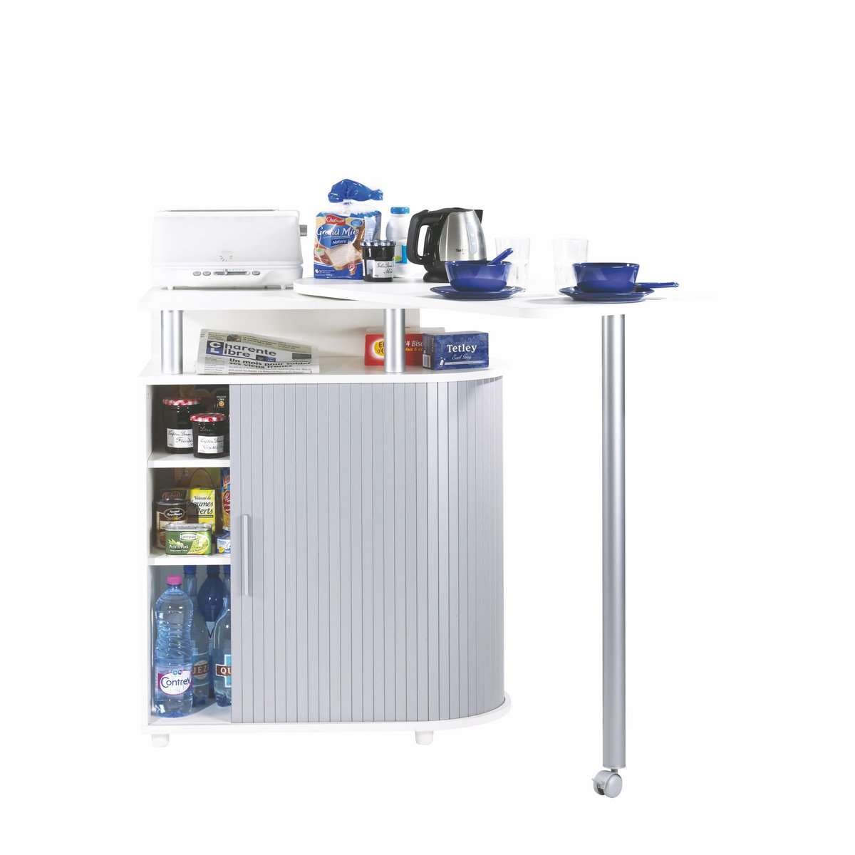 Desserte de cuisine avec plateau de table pivotant FAST FOOD