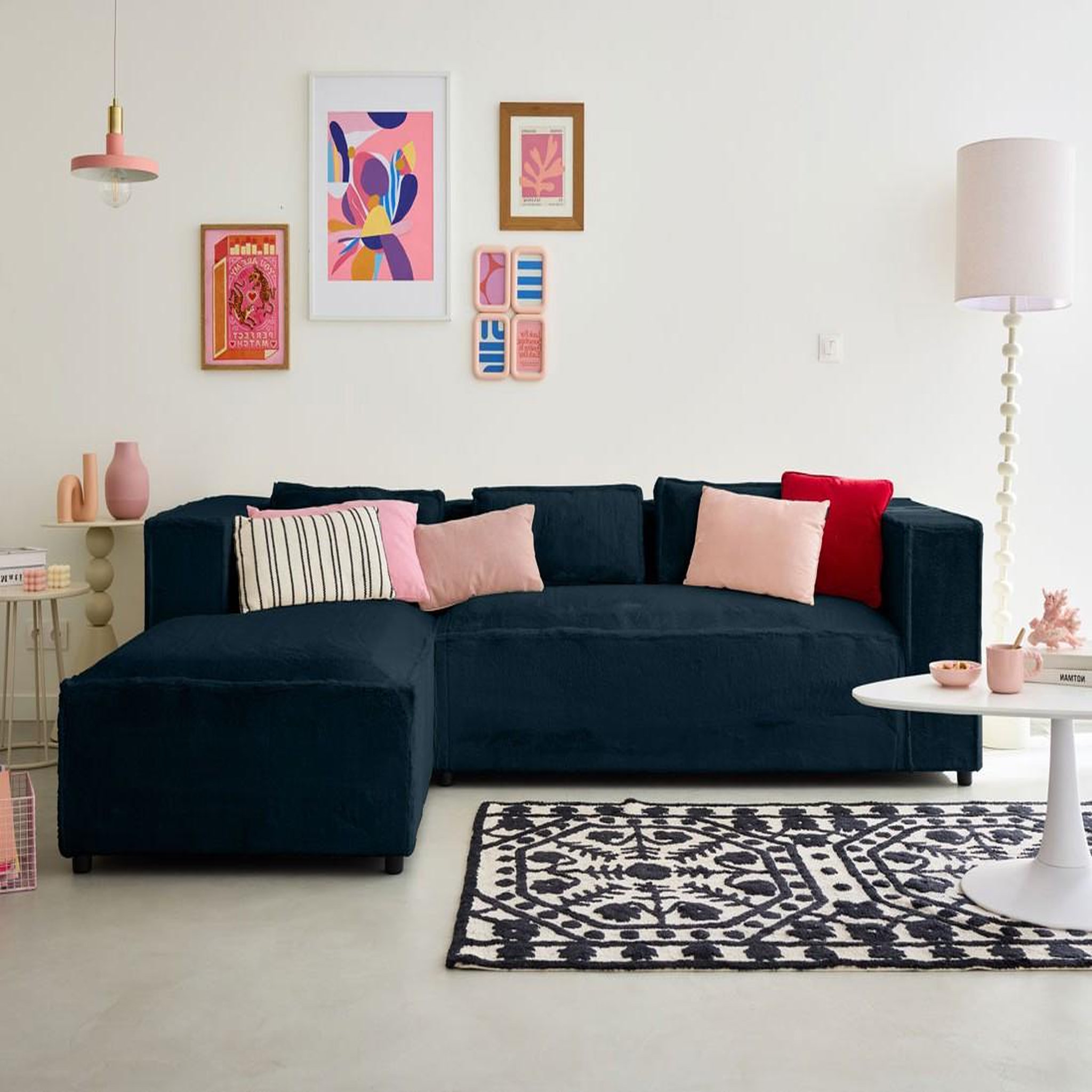 Voir la diapositive 1 : LISA DESIGN Stella - canapé d'angle gauche - 4 places - en fausse fourrure
