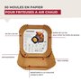 Voir la diapositive 3 : Fackelmann 50 Moules en papier antiadhésif pour friteuse air fryer sans huile carrés 20 cm Fackelmann