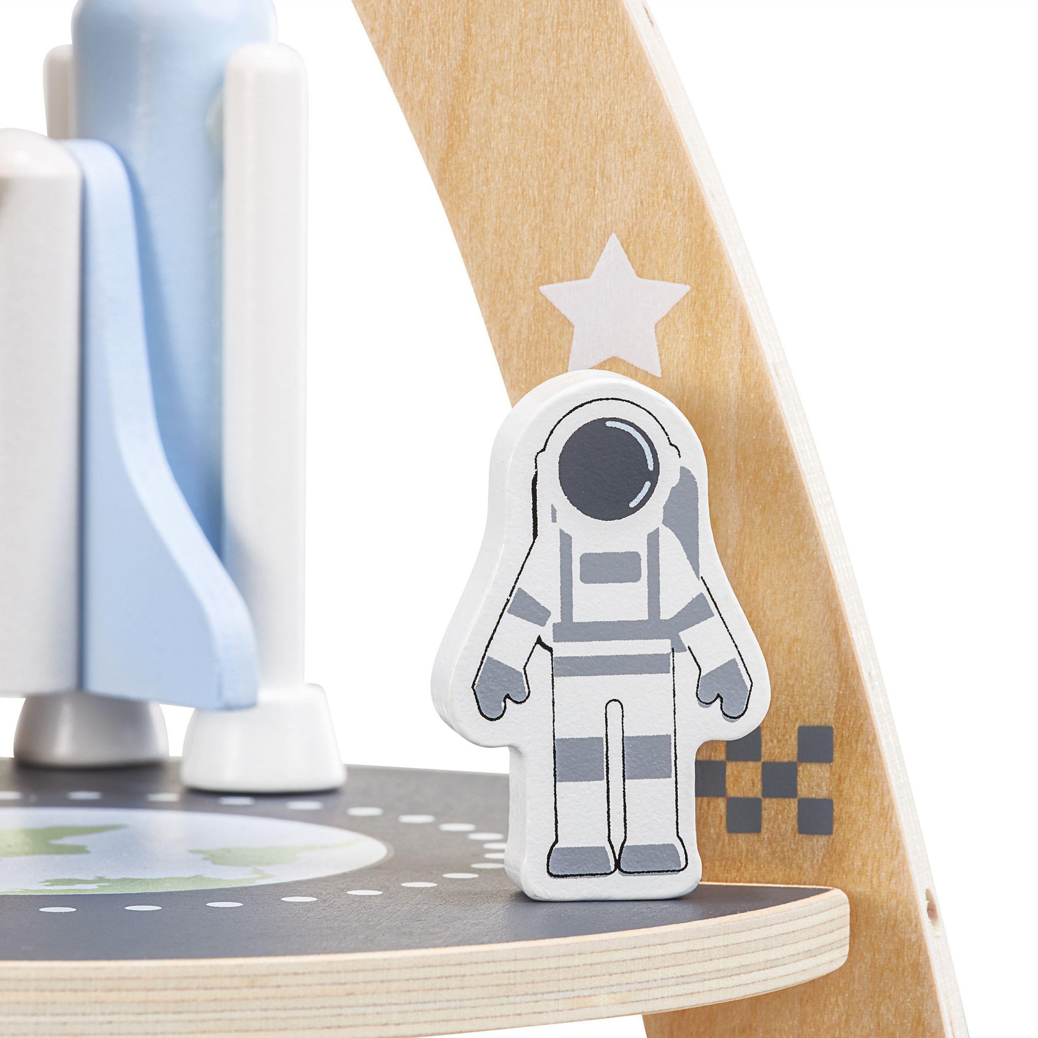 Voir la diapositive 3 : MAMABRUM Fusée Spatiale en Bois pour Enfant avec 2 Astronautes, Véhicules et Accessoires dès 3 Ans