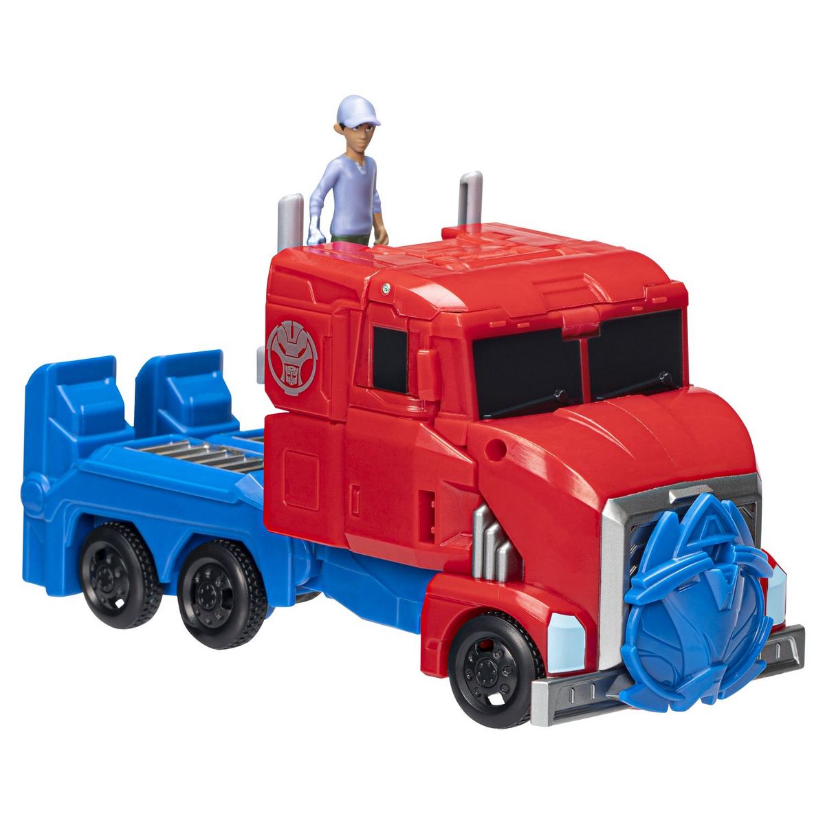 HASBRO Figurine Transformers EarthSpark Spin Changer Optimus Prime et Robby Malto