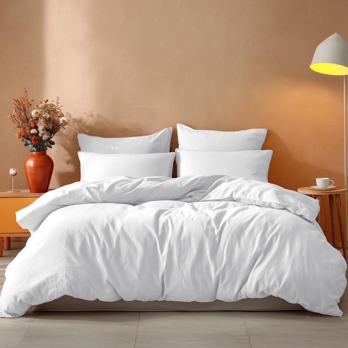 Sensei Maison Parure housse de couette avec 2 taies 50x70 cm en coton STUDIO