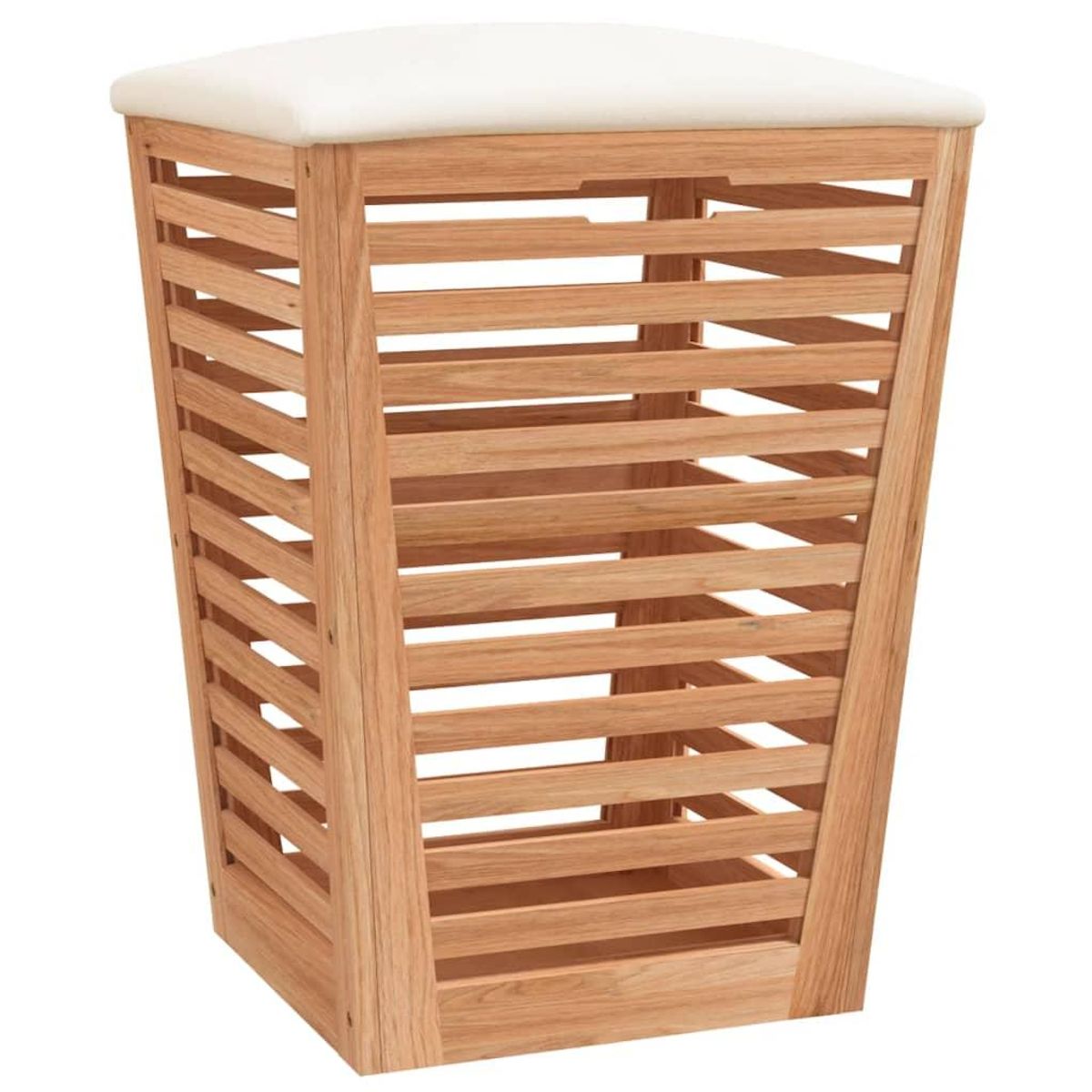 VIDAXL Tabouret de salle de bain 40,5x40,5x56 cm Bois massif de noyer