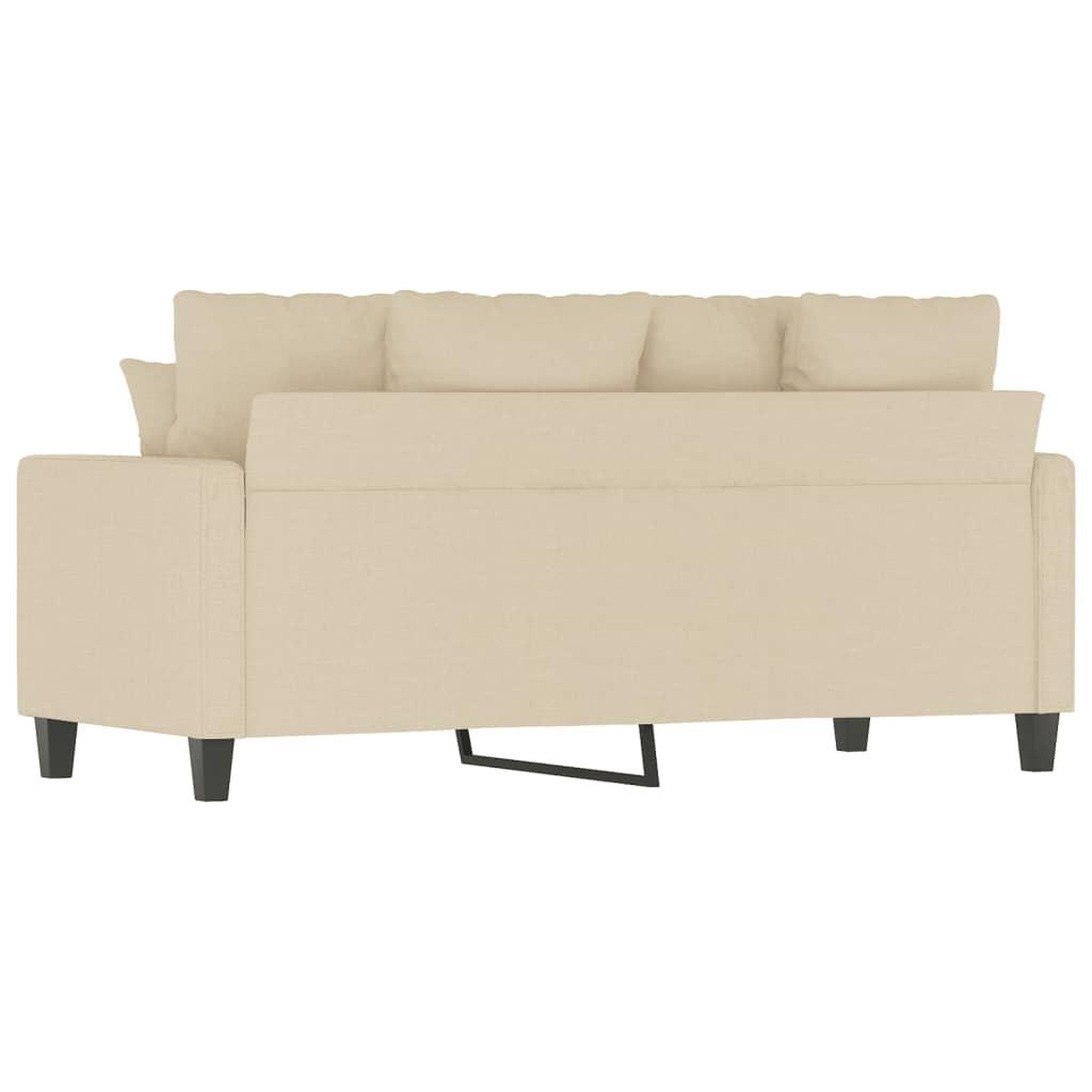 Voir la diapositive 5 : VIDAXL Canape a 2 places Creme 140 cm Tissu