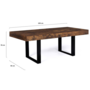 Voir la diapositive 5 : ID MARKET Table à manger rectangle PHOENIX 8 personnes bois effet vieilli et noir 200 cm
