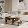 Voir la diapositive 3 : Habitat et Jardin Table basse en bois  MIN9  - 90 x 51 x 42 cm - Gris anthracite