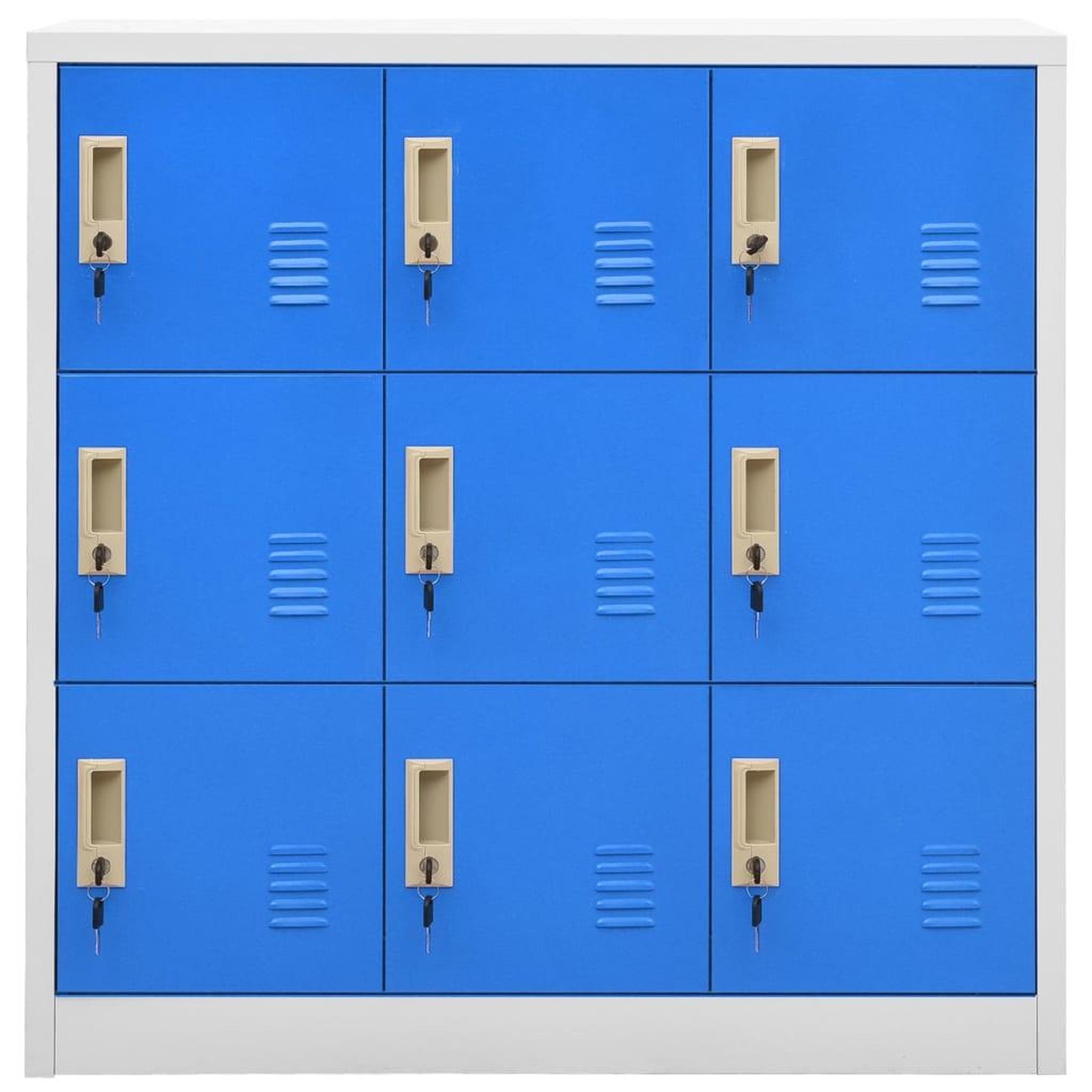 Voir la diapositive 3 : VIDAXL Armoires a casiers 2 pcs Gris clair et bleu 90x45x92,5 cm Acier