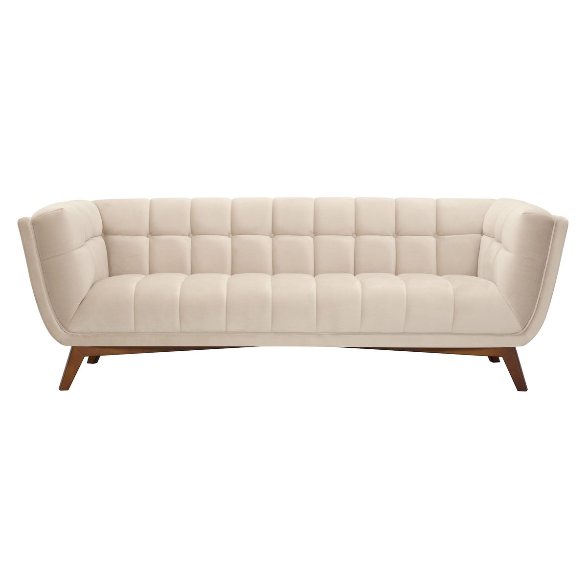 Rendez vous déco Canapé 3 places en velours vert foncé - Mona