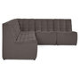 Voir la diapositive 1 : LISA DESIGN Ellie - canapé modulable d'angle réversible 5 places en velours texturé