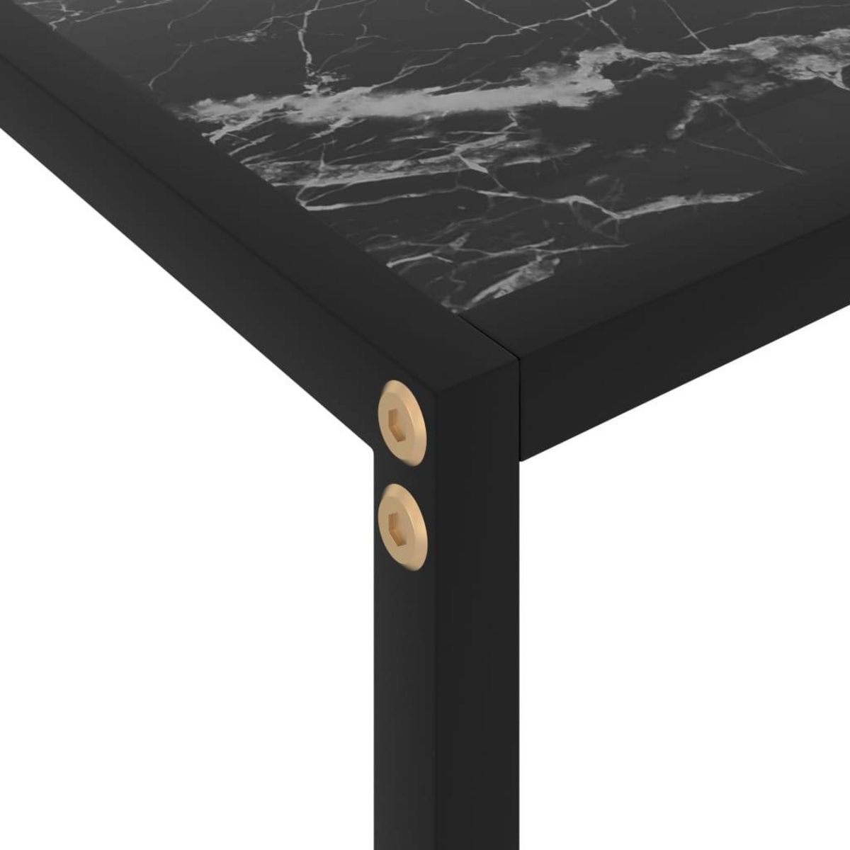 VIDAXL Table console Noir 80x35x75 cm Verre trempe