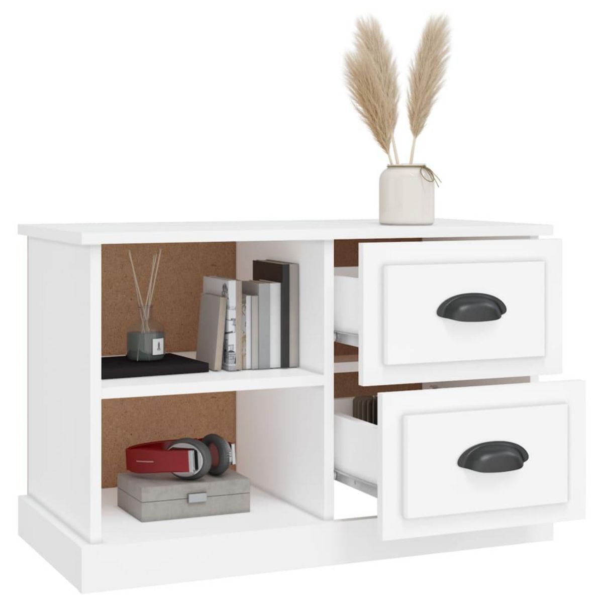 VIDAXL Meuble TV blanc 73x35,5x47,5 cm bois d'ingenierie